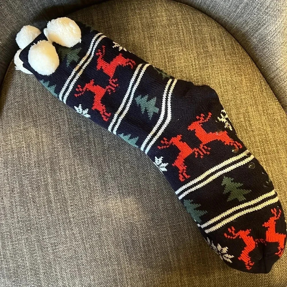 Winter Socks With Poms